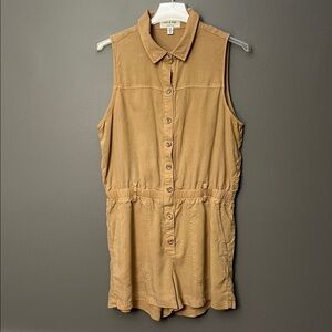 Anthropologie Cloth & Stone Romper Shorts Brown - Size M